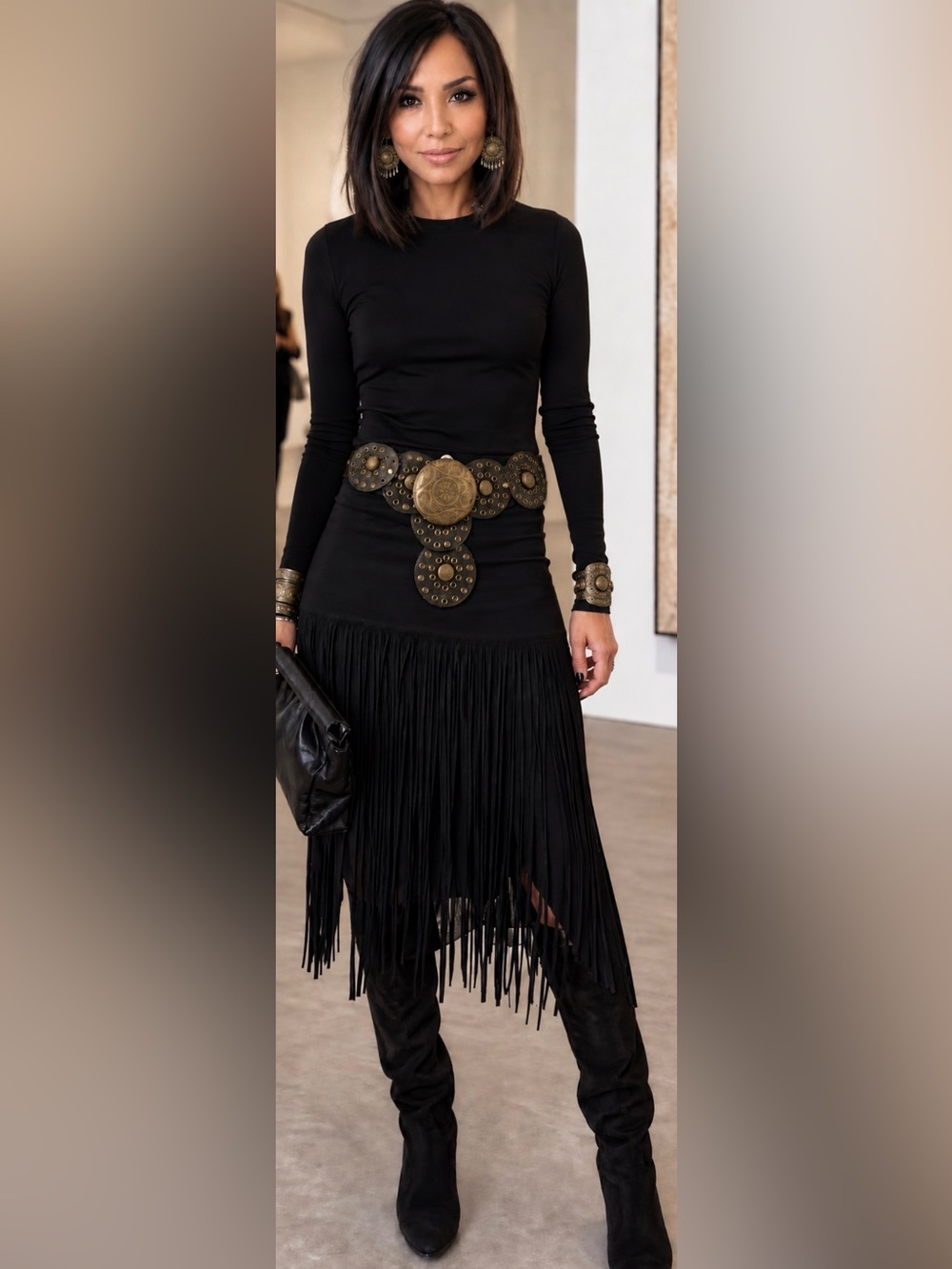 Statement Gold Medallion Belt